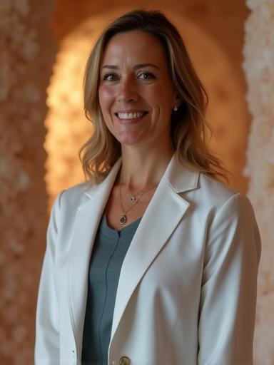 Marije van Dijk in zoutkamer