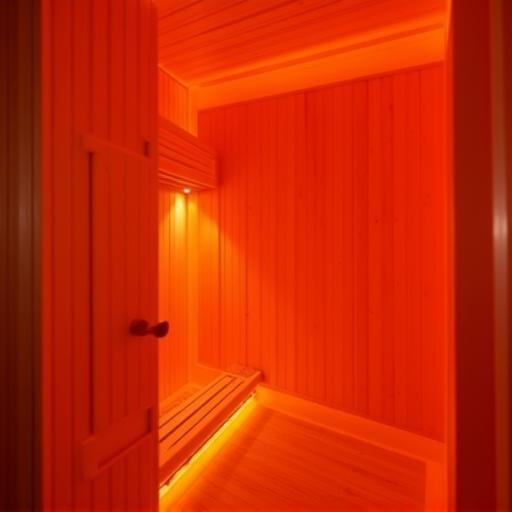 Infraroodcabine met houten interieur